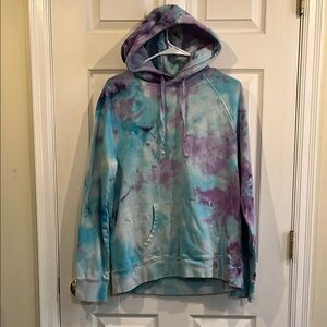 Tie-Dye Hoodie in Blue and Purple